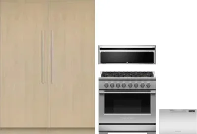5 Piece Package Includes Refrigerator, Freezer, Range, Hood And Dishwasher